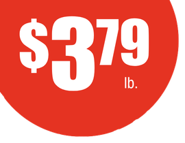 “$3.79/lb. red price sticker”