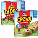 Quaker Chewy Granola Bars with assorted flavors.